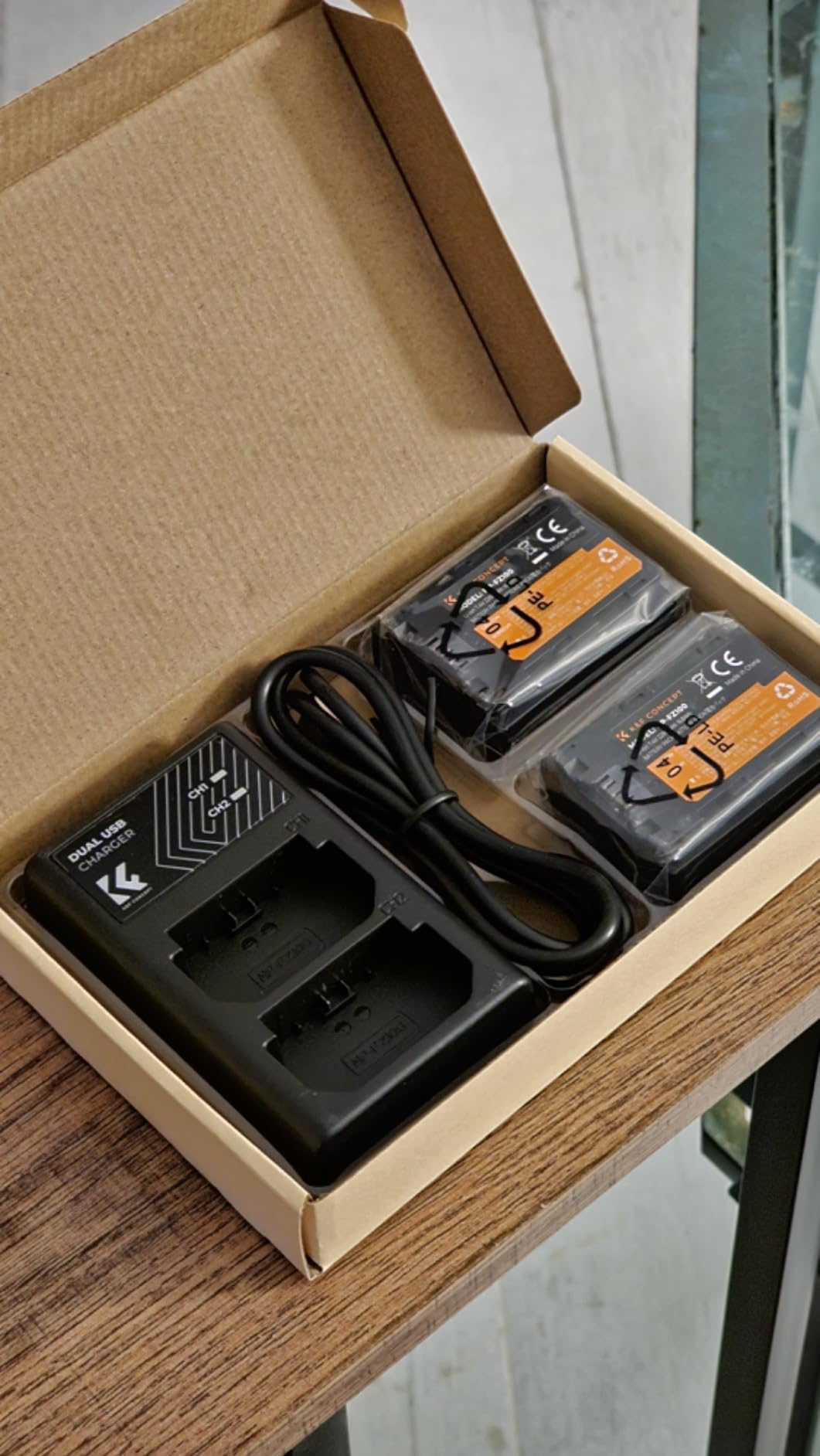 K&F CONCEPT NP-FZ100 2280mAH Battery and Dual Slot Charger Set for Sony A7iii, A7iv, A7C, A6700, A6600, ZV-E1, ZV-E10ii, FX3, FX30, A9, Alpha 9, Alpha 9S, A9S, A7R3, A7R4 Camera Batteries customer photo 2