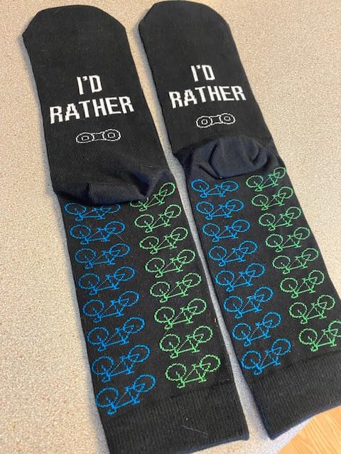 Lavley Bike Socks - Gifts for cyclists and mountain bikers - Fun holiday or birthday gift - Great stocking stuffer customer photo 1