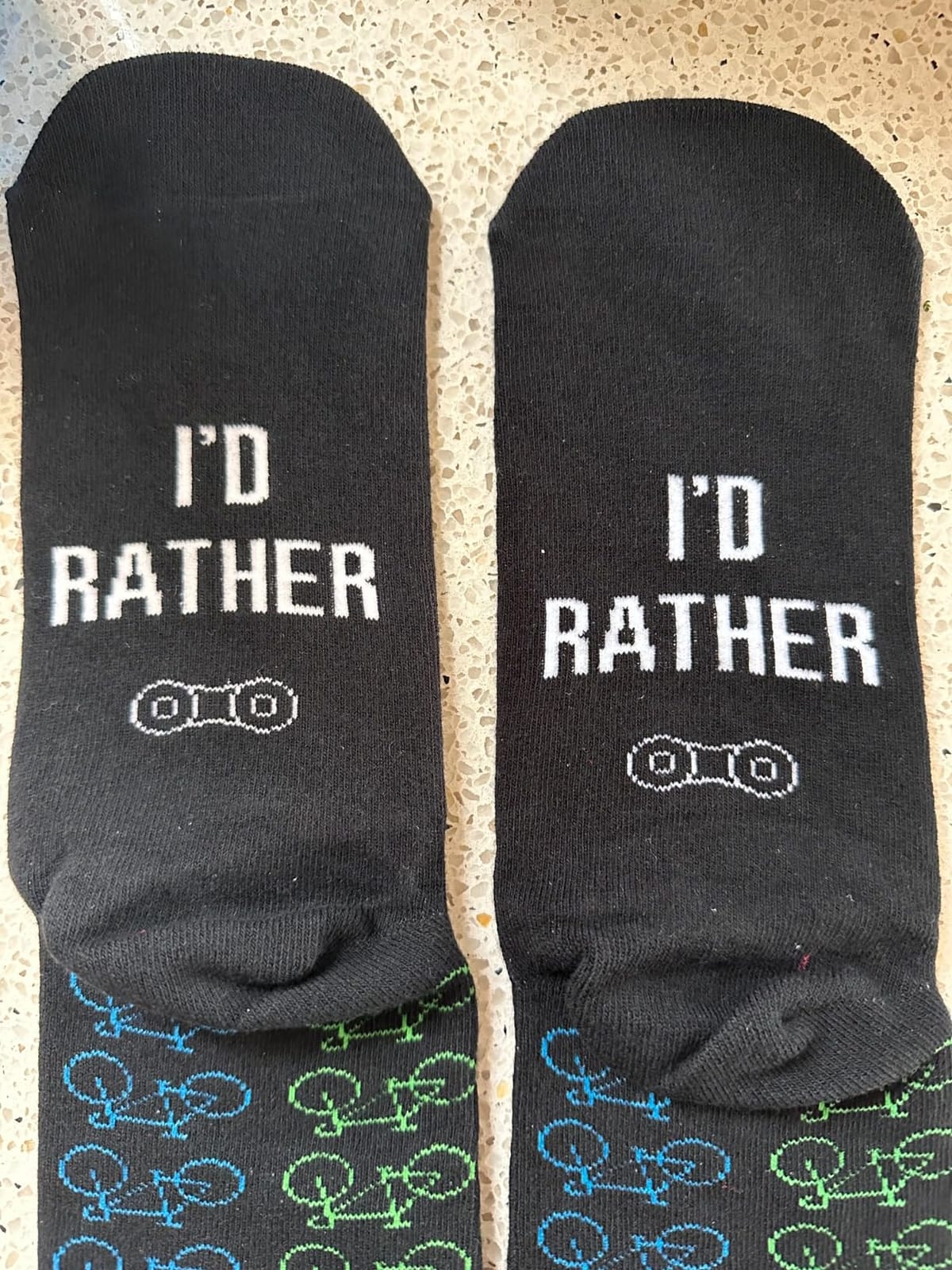 Lavley Bike Socks - Gifts for cyclists and mountain bikers - Fun holiday or birthday gift - Great stocking stuffer customer photo 2