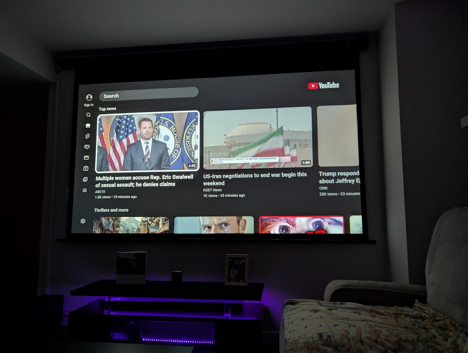 Projector Screen Elite Screens Spectrum, 150-INCH Diag 16:9, Motorized Projection Screen Movie Home Theater 4K/8K Ultra HD Ready, Black Case, ELECTRIC150H2 customer photo 2
