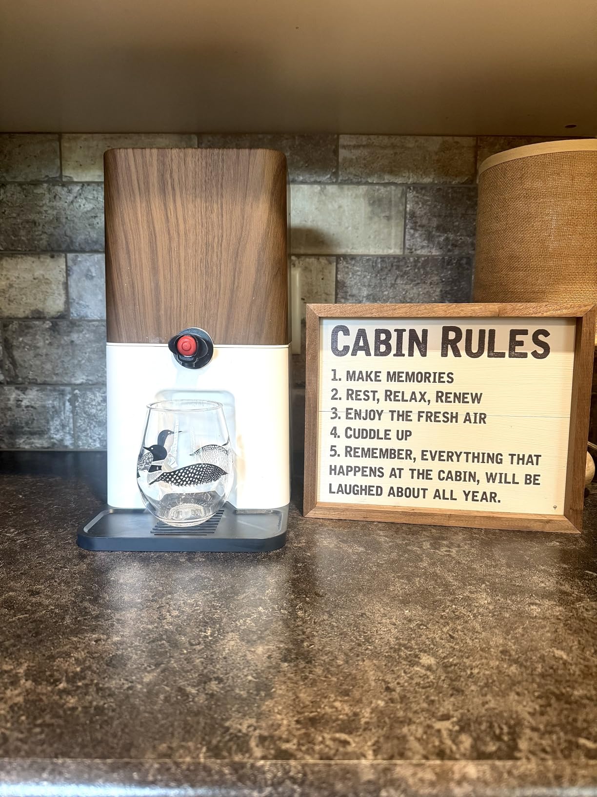 Bebly Box Drink Dispenser and Wine Dispenser | Walnut Design | Insulated - No Sweating - No Watered Down Drinks - Simple - Stylish - Mess Free Beverage Dispenser | Includes Freezable, Reusable 3L Bag customer photo 1