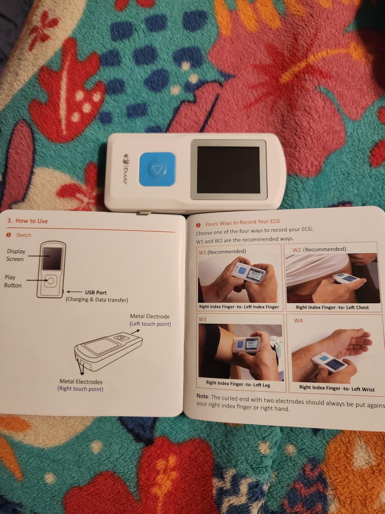 EMAY Portable ECG Monitor | Record ECG and Heart Rate | Compatible with Smartphone and PC customer photo 2