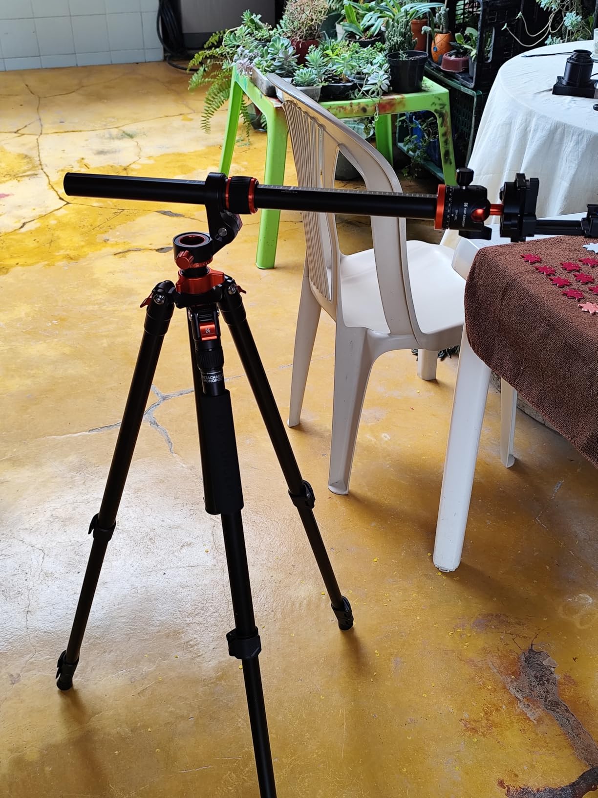 K&F CONCEPT 90''/230cm Ultra High Horizontal Overhead Camera Tripod | Metal Ball Head, 10KG Load Capacity, Detachable Monopod, Flexible Shooting DSLR Travel Video Tripods T254A7+BH-28L customer photo 1