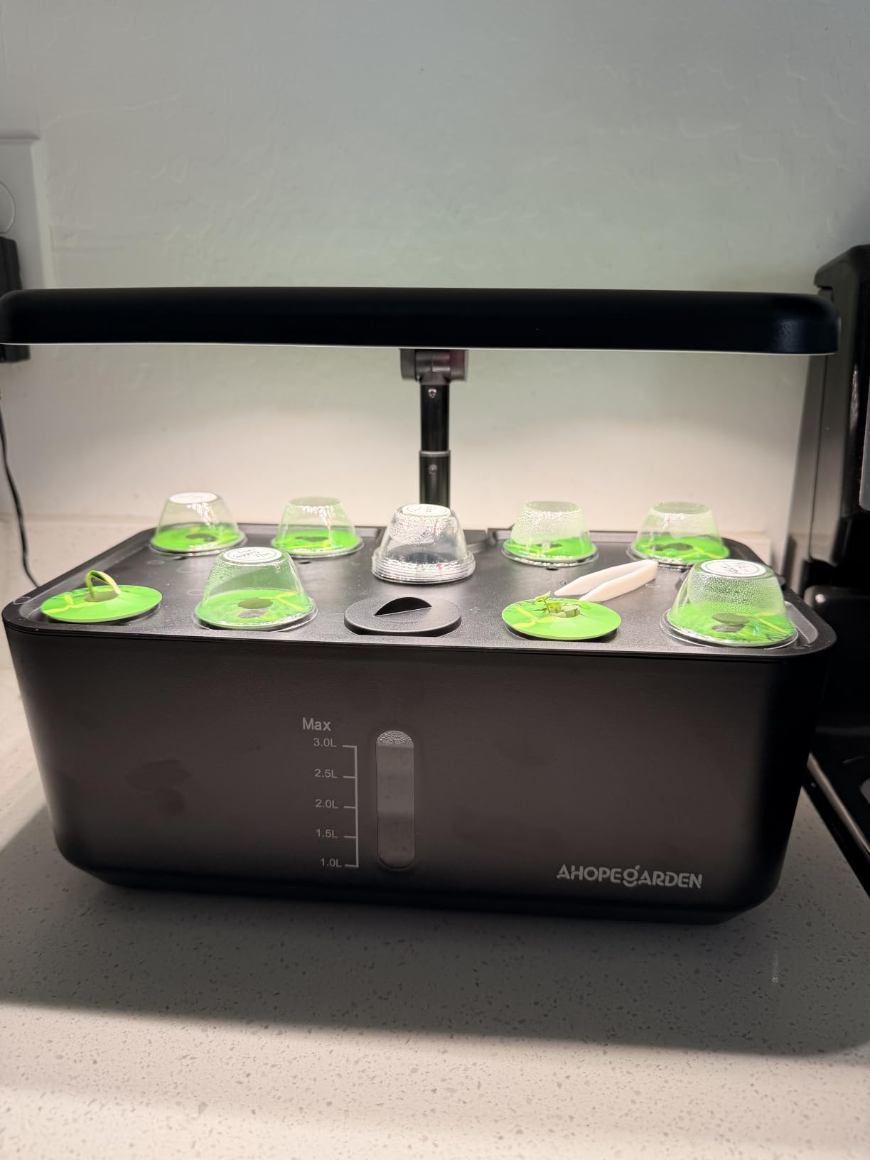 Ahopegarden Indoor Garden Hydroponics Growing System: 10 Pods Kit with LED customer photo 1