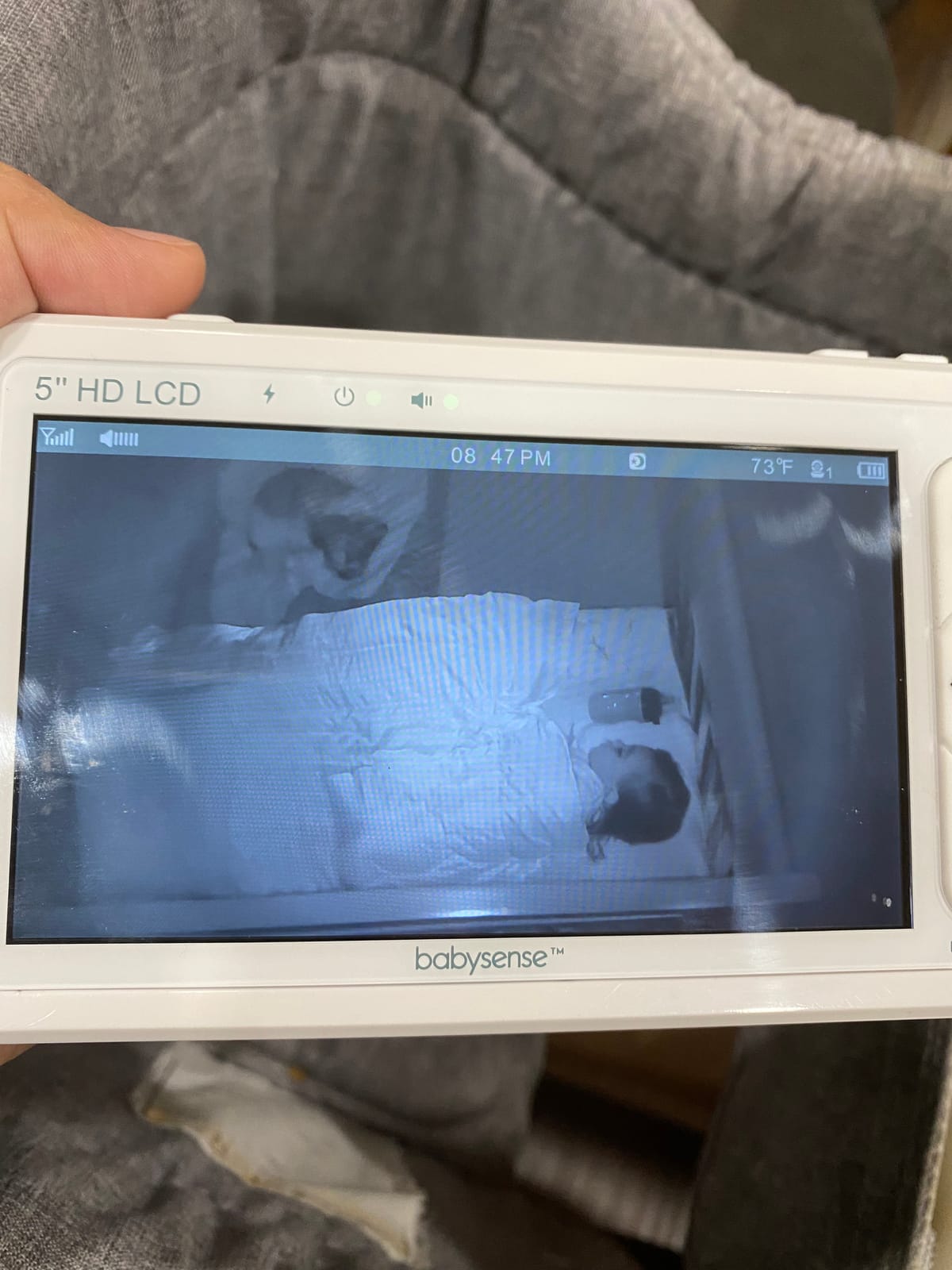 Babysense True Sleep HD Baby Monitor with Camera and Audio + Baby Sleep Movement Monitor, No WiFi, 2 Non-Contact Under Mattress Sensors, Non-Wearable Monitor, Full Crib Coverage customer photo 1