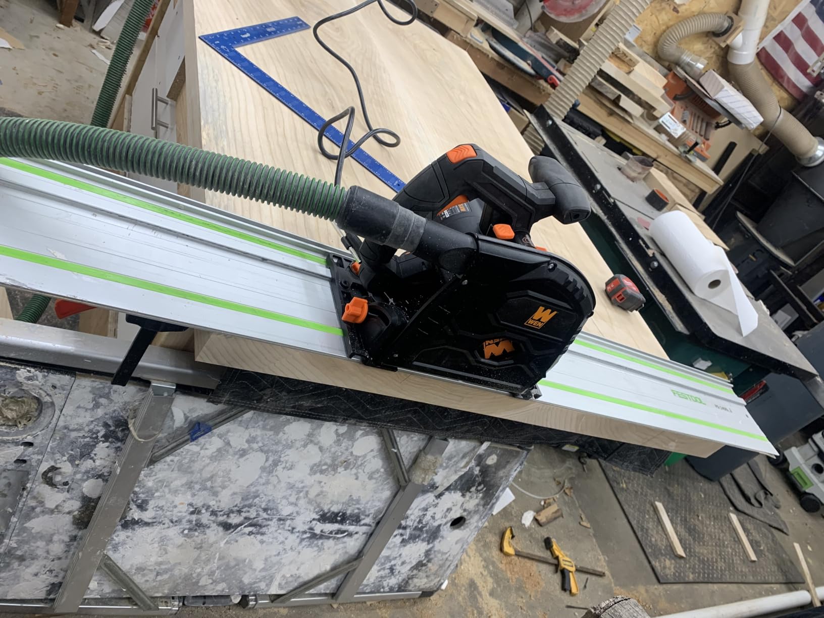 WEN 7.25-Inch Track Saw, Variable Speed (CT1274), Corded Electric customer photo 1