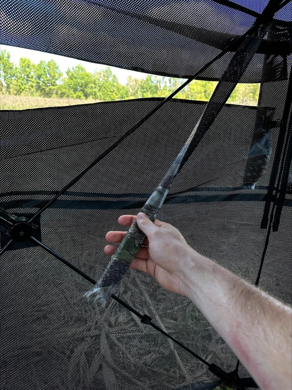 HUNTSEN Portable Hunting Blind - 270°/360°See Through with Waterproof Floor Mat customer photo 2