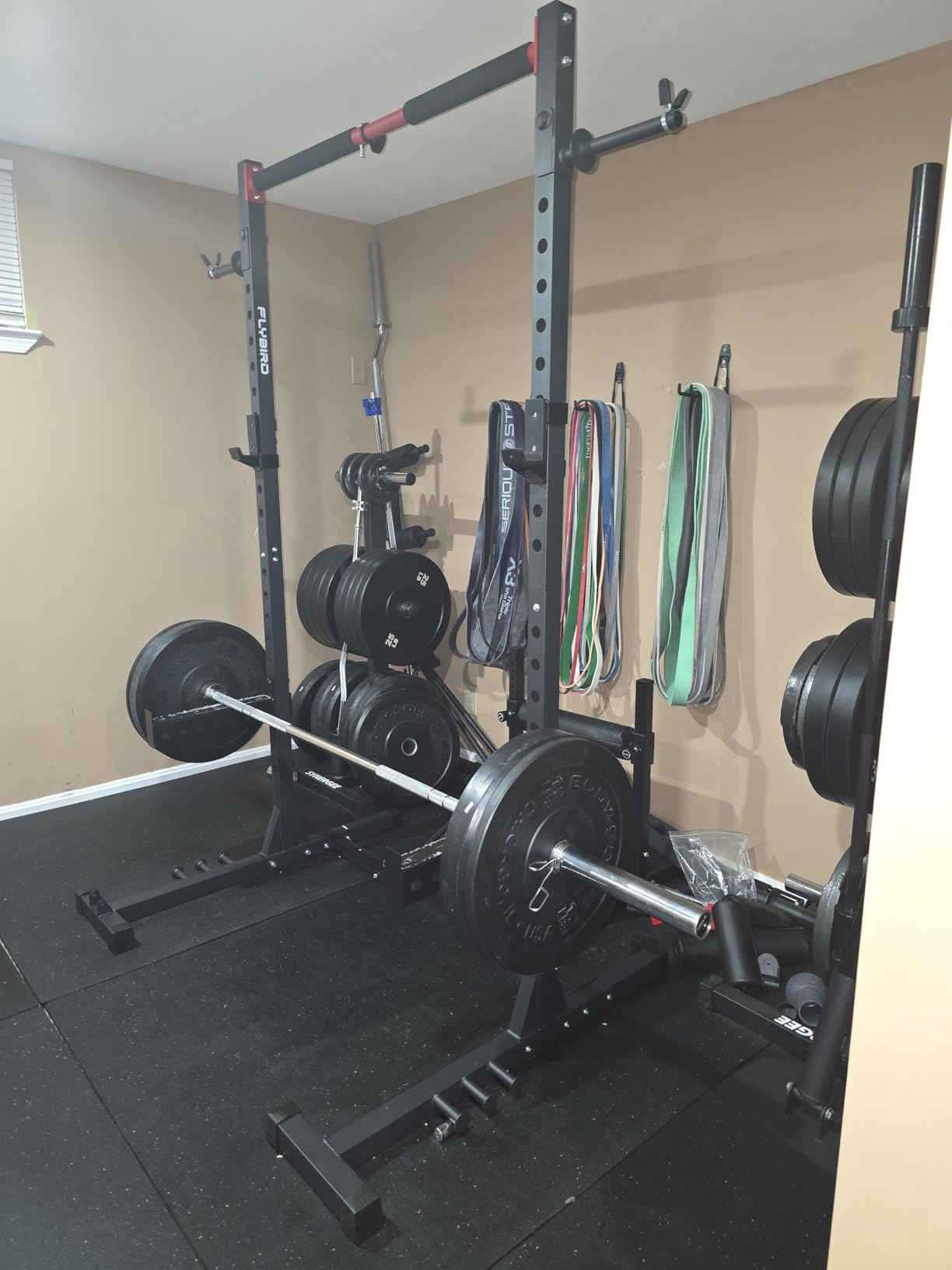 FLYBIRD SR1 Squat Rack with Pull-Up Bar, Adjustable Multi-Functional Power Rack, Inner Width Squat Rack Stand Suitable for 6FT,7FT Barbell for Home Gym Equipment customer photo 1