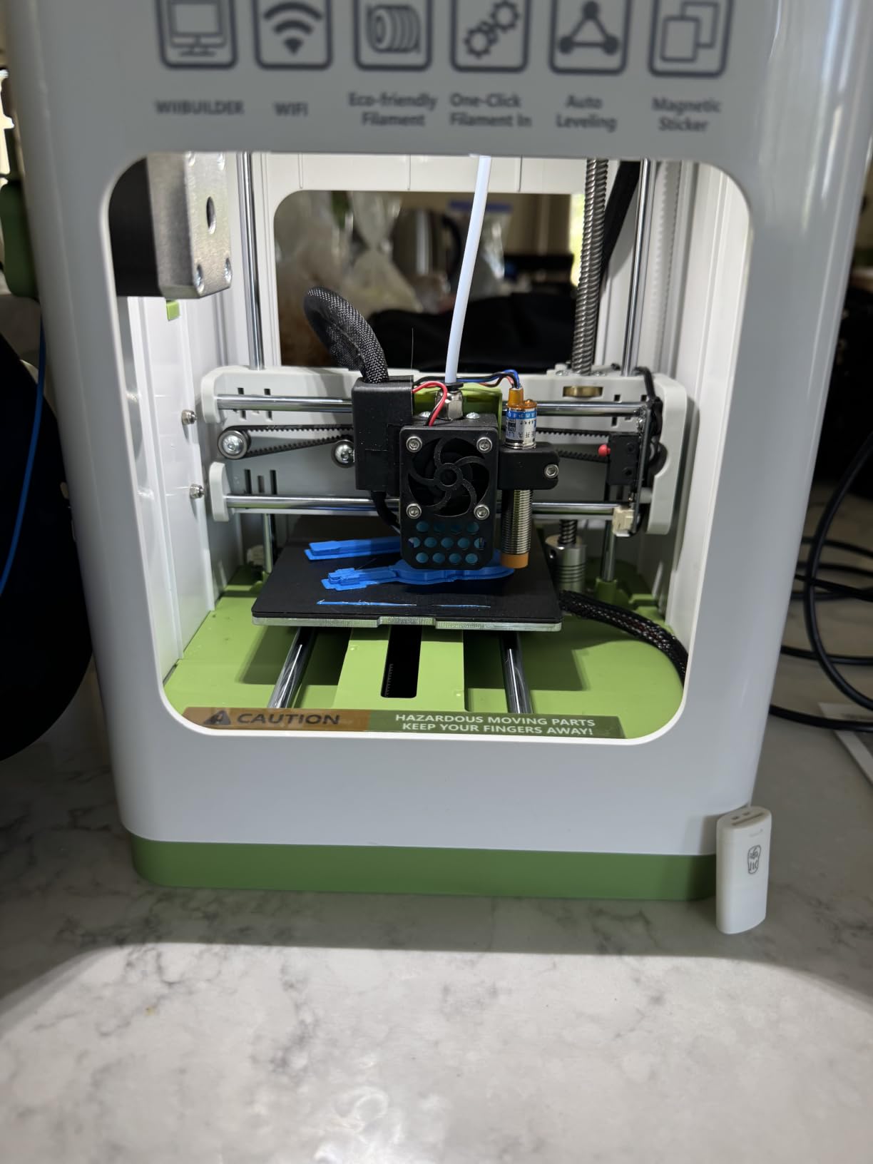 Fully Assembled Mini 3D Printer for Kids and Beginners - Complete Starter Kit with Auto Leveling 3D Printing Machine, 10M PLA Filament, and SD Card - WiFi 3D Home Printer for MAC Windows Linux (Green) customer photo 1