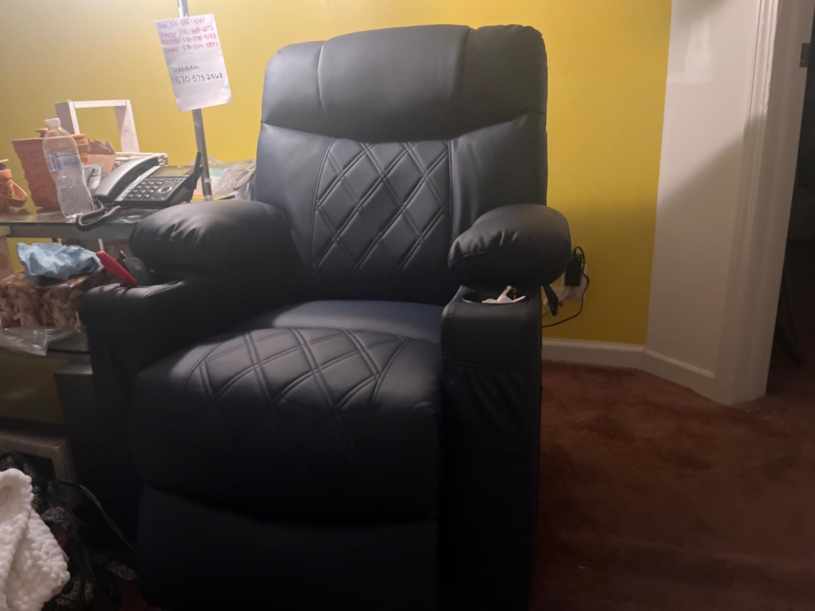 MCombo Small Power Lift Recliner Chair with Adjustable Power Headrest 7111 | For Petite Elderly, Lumbar & Seat Heating and Massage, Charging Ports, Faux Leather, FSC Certified, Easy No-tool Assembly customer photo 2