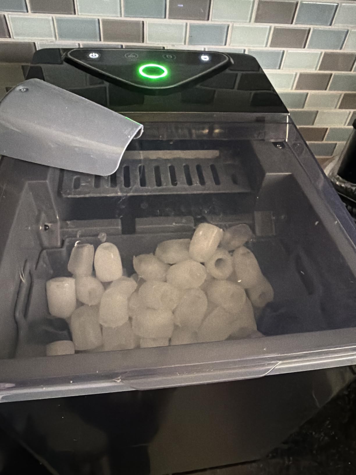 Nugget Ice Maker Countertop, Silonn Chewable Pellet Ice Machine with Self-Cleaning Function, 36lbs/24H Portable Ice Makers for Home Kitchen Office, Black customer photo 2