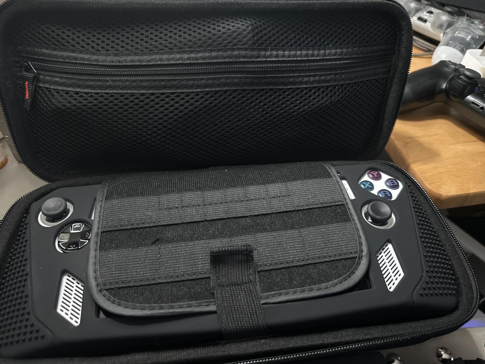 ButterFox Large Carry Case Bag For ASUS Rog Ally Handheld 2023 and Rog Ally X with Built-in Stand, Fits Charger, Large Accessories Pocket for 65W Battery Bank, Slim Mouse and HDMI Cable (Black) customer photo 1