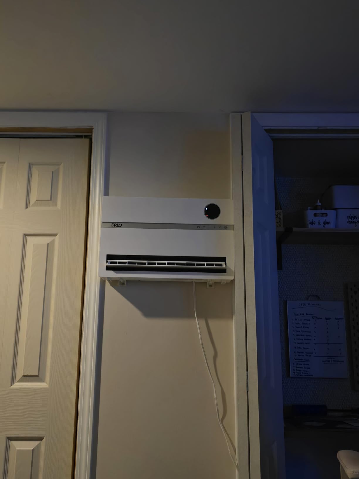 Dreo Smart Wall Heater Large Room, Quiet Electric Space Heater for Bedroom | Remote, 120 Degree Oscillation, ECO, Adjustable Thermostat, 24H Timer, Easy-Mount Heater for Indoor Use, Works with Alexa, Office customer photo 1