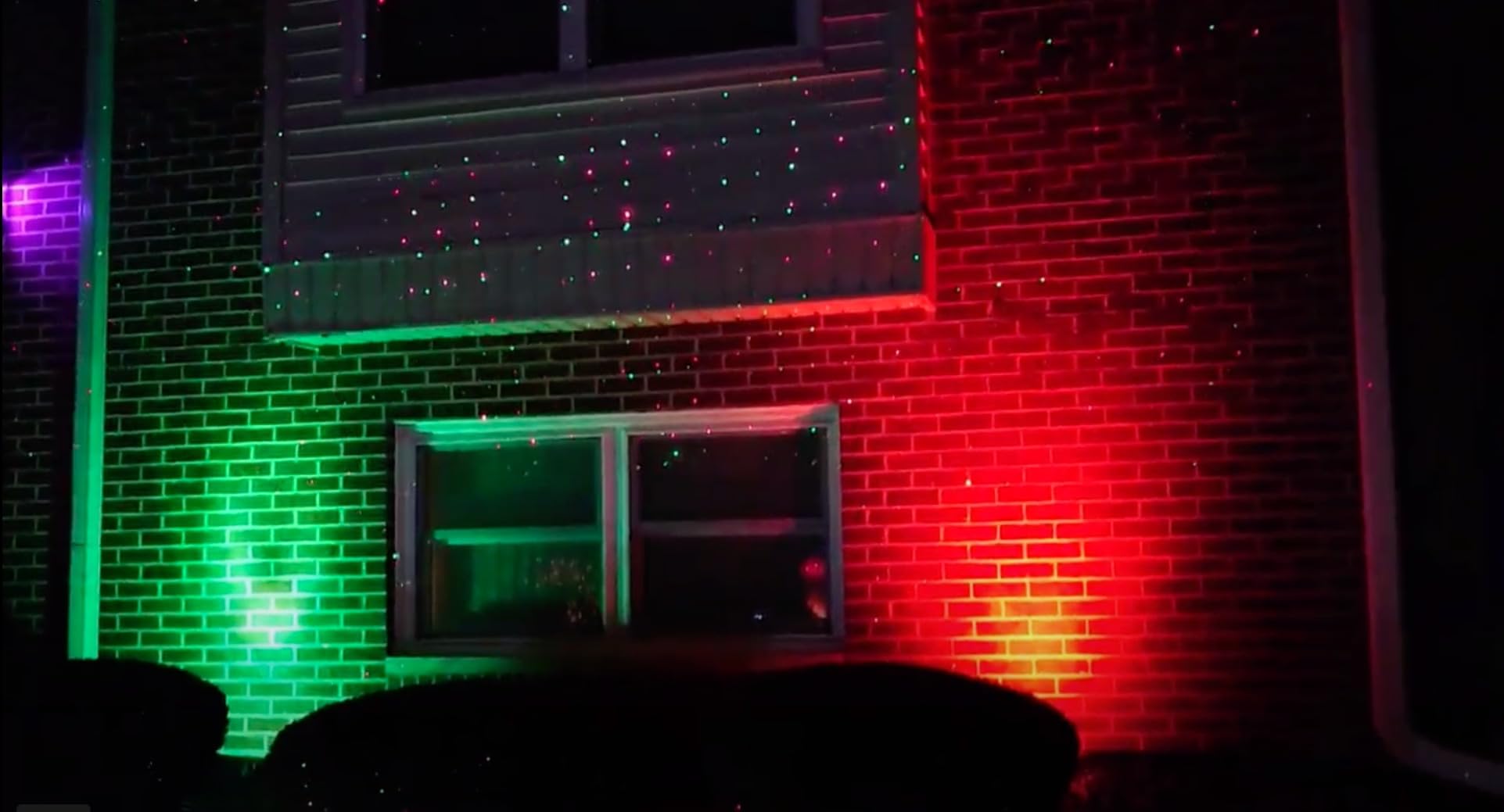 HERHOTER Christmas Laser Lights Outdoor,Red and Green Moving Outdoor Laser Light, Waterproof Garden House Decoration Laser Christmas Lights customer photo 2