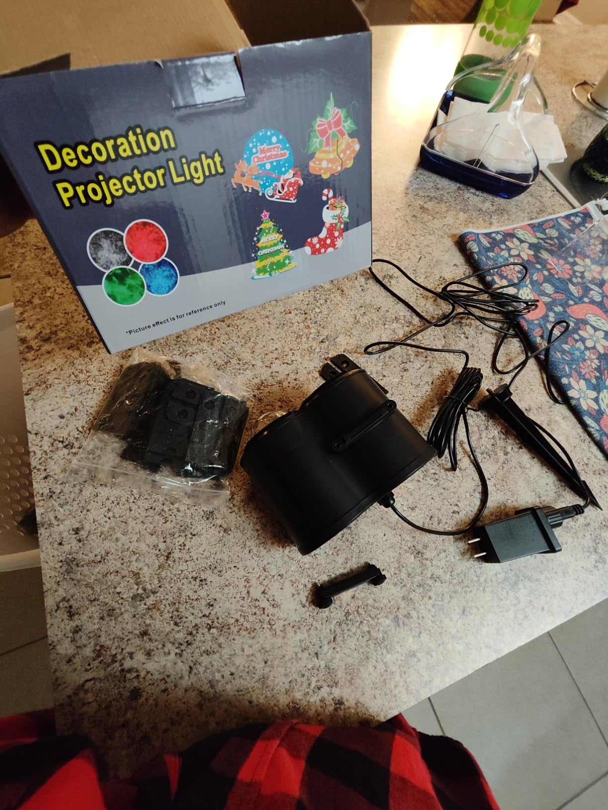 Brighter Halloween Decorations Projector Lights, 2026 Upgraded Holiday Projectors, Christmas Projector with 19 HD Replaceable Slides (Ocean Wave & Patterns), Waterproof Halloween Projector Light Show customer photo 1