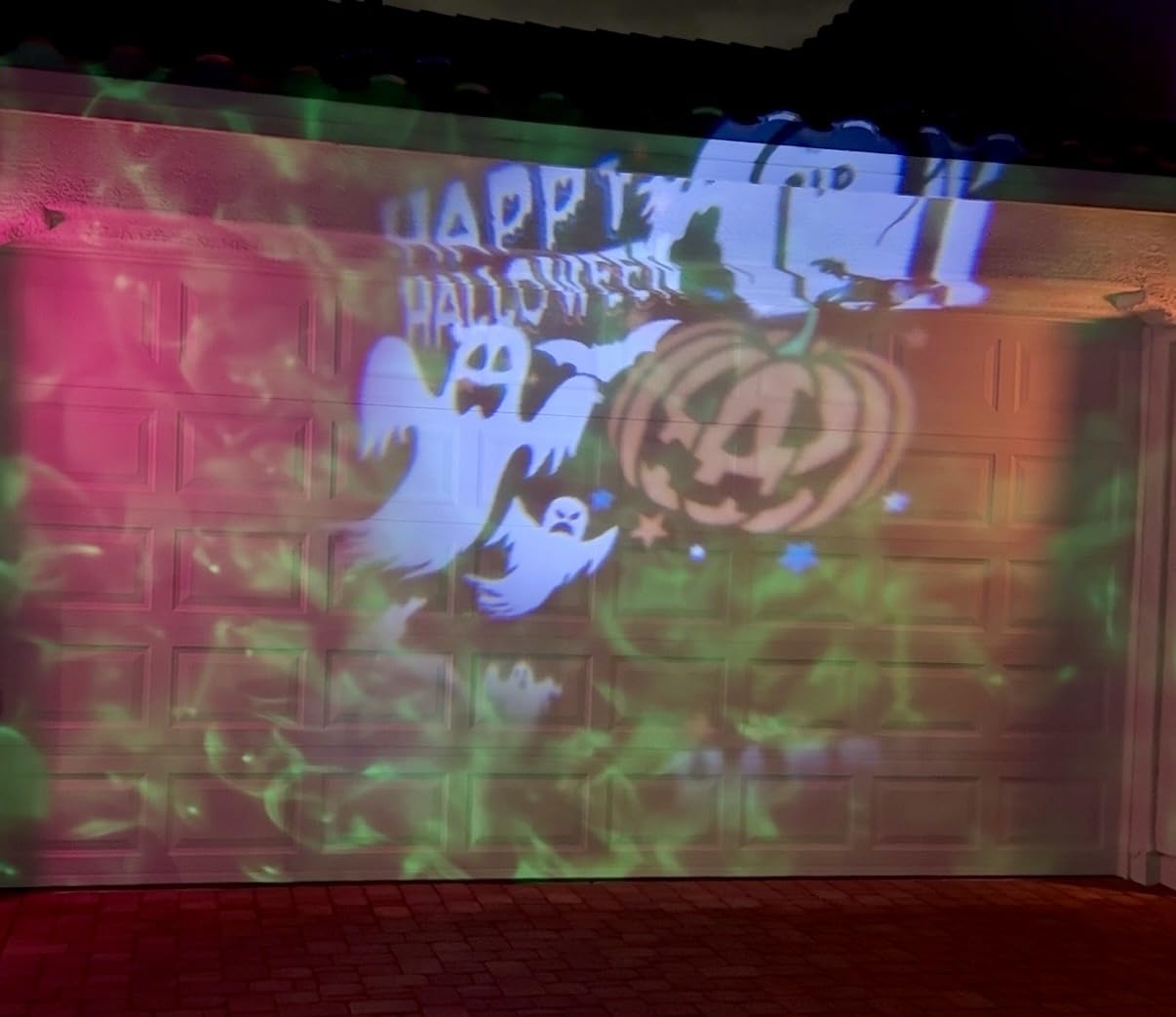 Brighter Halloween Decorations Projector Lights, 2026 Upgraded Holiday Projectors, Christmas Projector with 19 HD Replaceable Slides (Ocean Wave & Patterns), Waterproof Halloween Projector Light Show customer photo 2