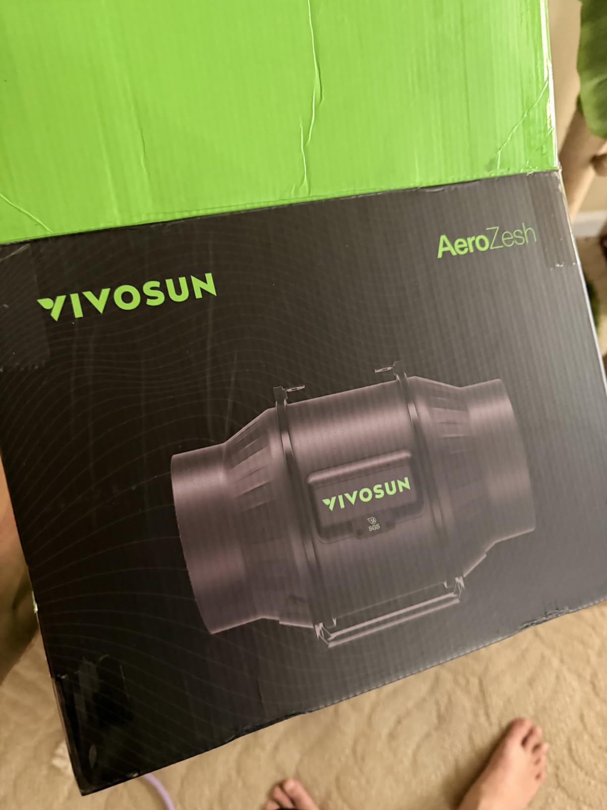 VIVOSUN T4 Air Filtration Kit, Inline Fan, Controller, Carbon Filter, Duct | AeroZesh Inline Fan, Speed Controller, Carbon Filter & 8' Ducting, Cooling Ventilation, Grow Tent, Indoor Grow, Hydroponic customer photo 1