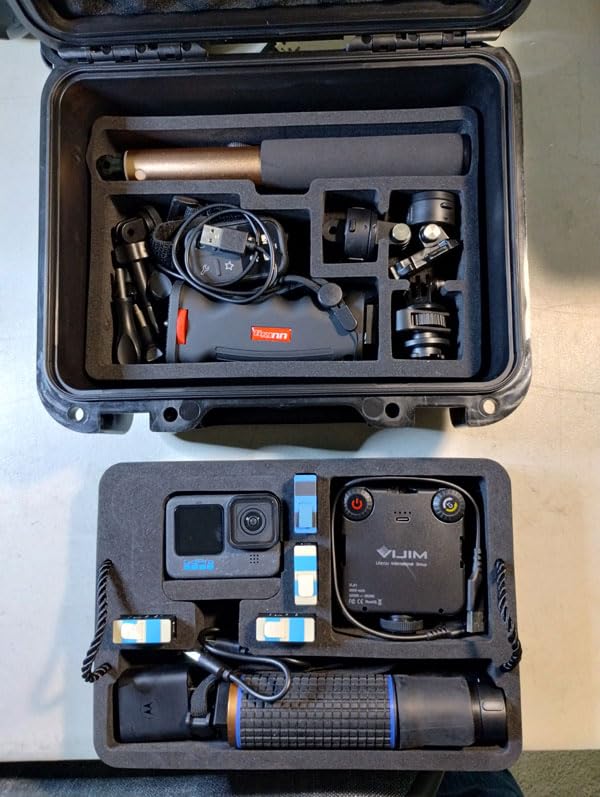 Lekufee Waterproof Hard Case Compatible with GoPro Hero 13/12/11/10/9/8, Mission 1 Pro, Media Mod, Action Camera and Accessories (Case Only) customer photo 2
