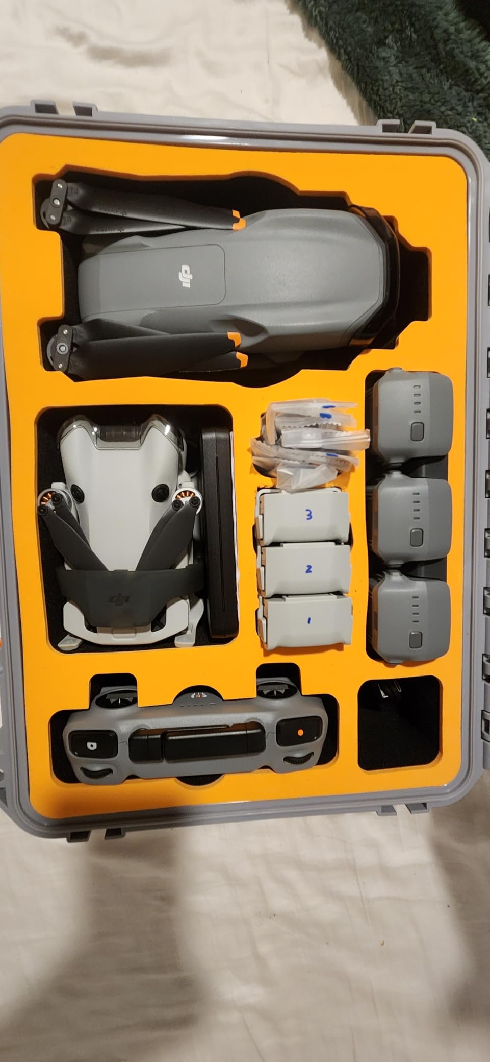 Hard Case for DJI Air 3S/3 Drone - Large Carrying Case with Custom Foam | Waterproof Storage Box for DJI Air 3s/Air 3 Fly More Combo Accessories, Fits for RC 2/RC-N2/RC-N3, Grey Case Only customer photo 2