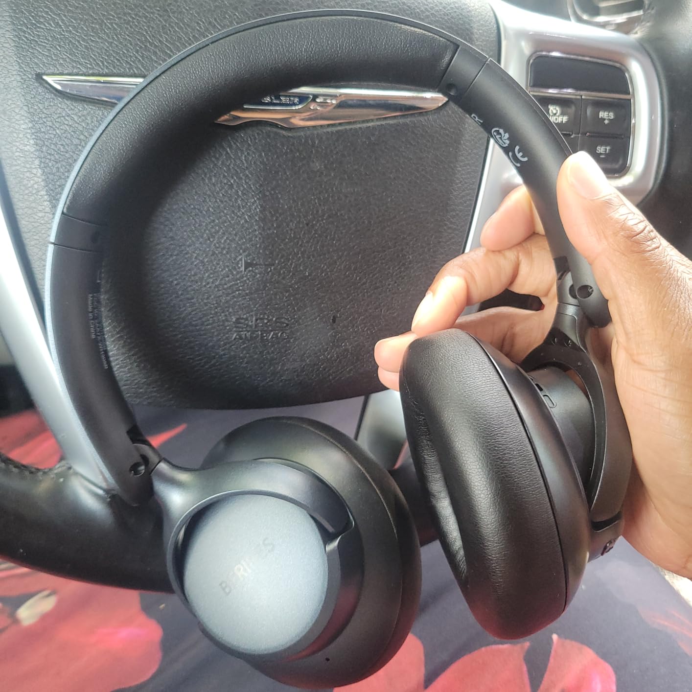 BERIBES Upgraded Hybrid Active Noise Cancelling Headphones with Transparent Modes,70H Playtime Bluetooth Headphones Wireless Bluetooth with Mic, Deep Bass,3.5MM Cable,Soft-Earpads,Fast Charging-Black customer photo 1