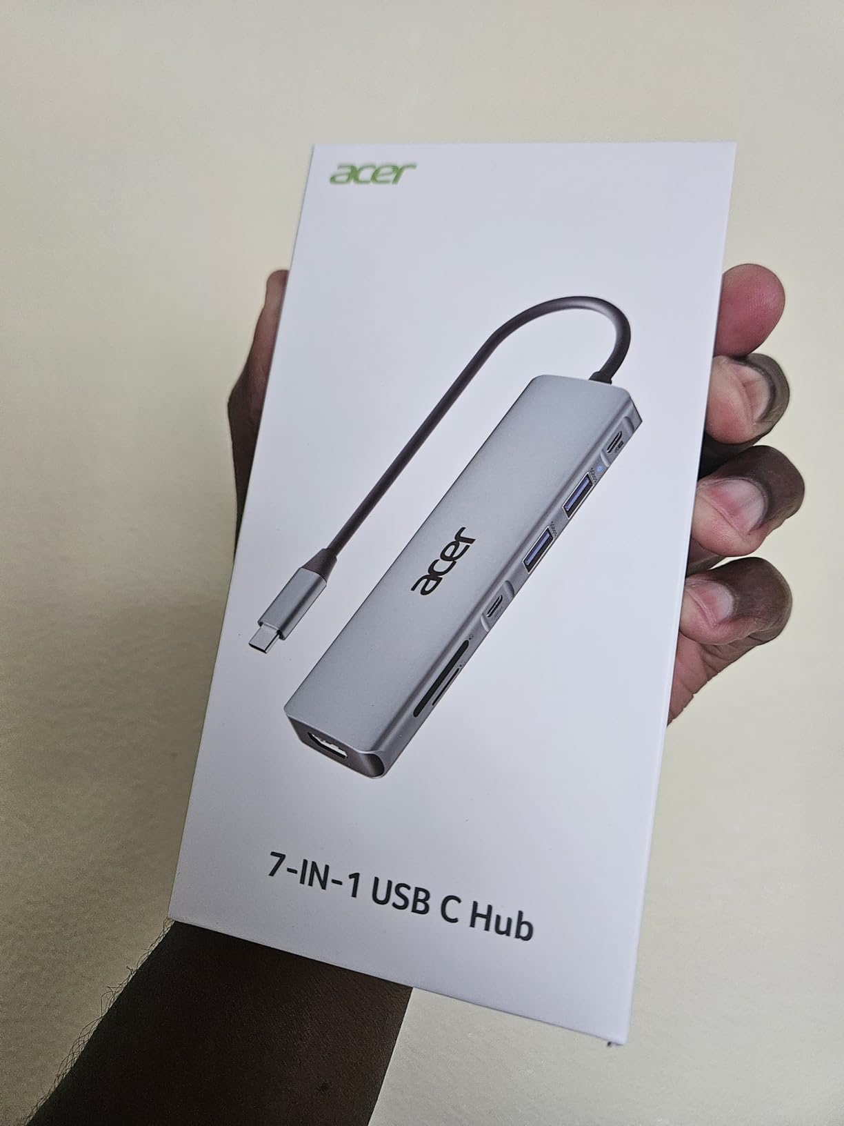 Acer USB C Hub, 7 in 1 Multi-Port Adapter for Laptop/Mac Type C Devices | 4K USB C to HDMI Splitter Hub, 100W Max PD Port, 2 USB 3.0 & 1 USB C Data Ports 5Gbps, SD/TF Card Reader customer photo 1
