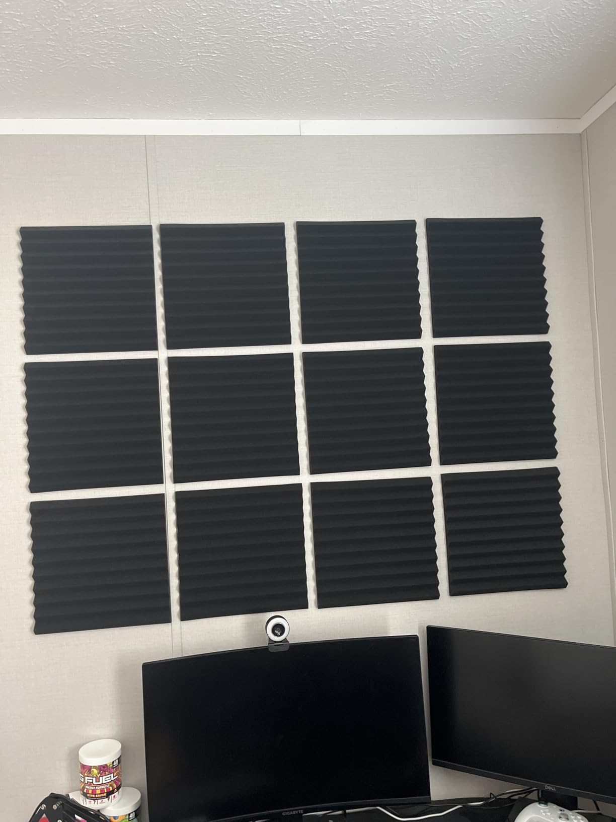 Acoustic Foam Panels Sound Absorbing 12 Pack - 1