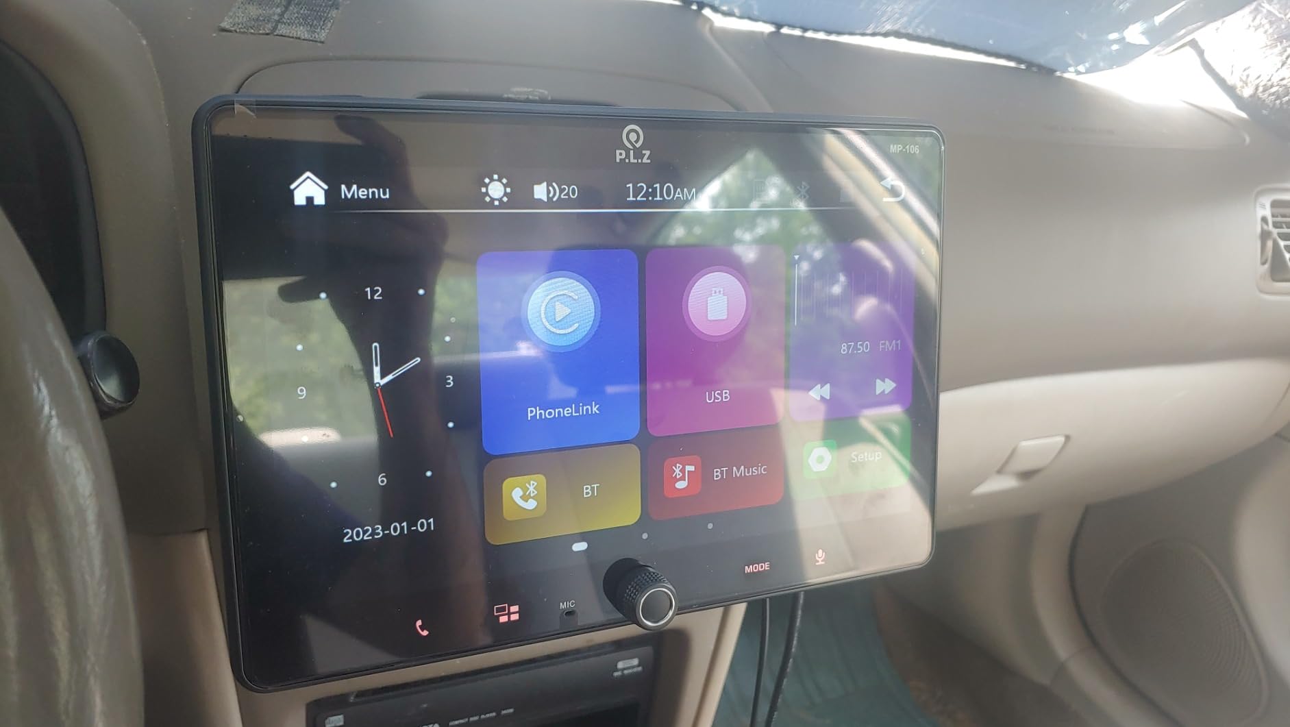 PLZ Single Din Car Stereo Wireless Apple Carplay Android Auto Radio, 10.1