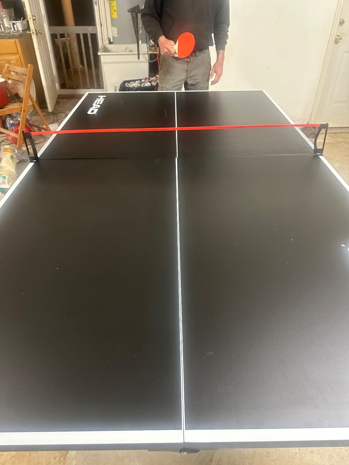 EastPoint Foldable Ping Pong Table, Table Tennis, 2 Paddles, 2 Balls, Net - Suitcase-Style Halves, Built-In Scorekeeper, Table Games for Adults, Basement Games customer photo 1