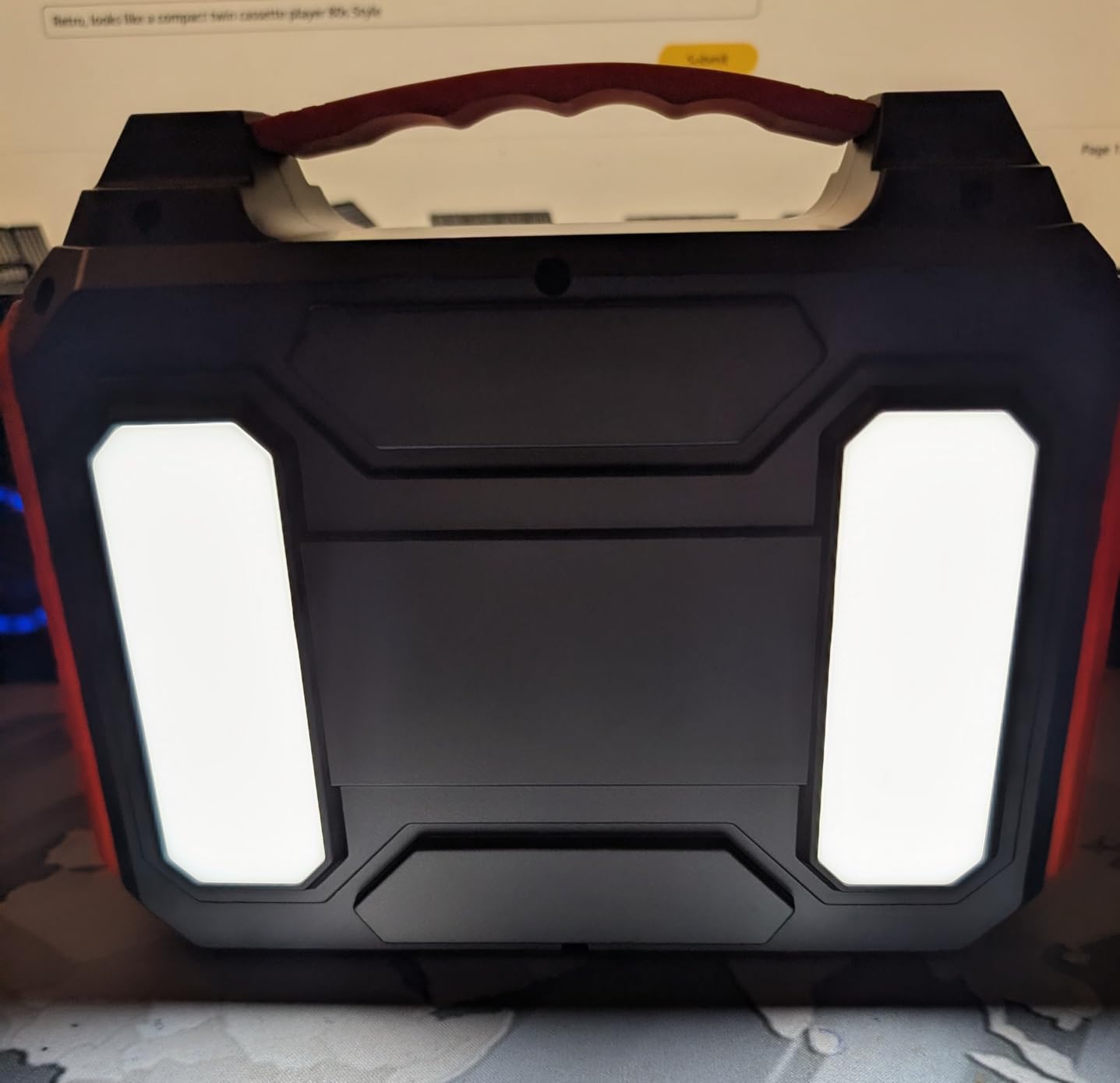 Portable Solar Generator, 300W Portable Power Station with Foldable 60W Solar Panel,110V Pure Sine Wave 280Wh Battery Power Pack with USB DC AC Outlet for Camping Smart Devices RV Van Outdoor-Orange customer photo 1
