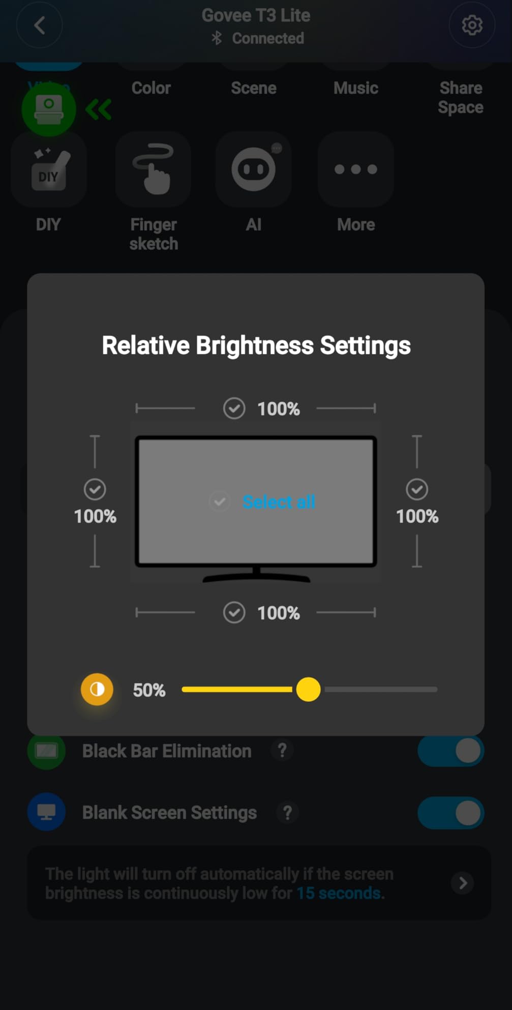 Govee TV Backlight 3 Lite, 11.8ft LED Strip Lights Sync with 55-65 Inch TVs | Upgraded Camera with Fish-Eye Correction Function, RGBICW Screen Sync Lighting, 4 Colors in 1 Lamp Bead, Voice & APP Control customer photo 2
