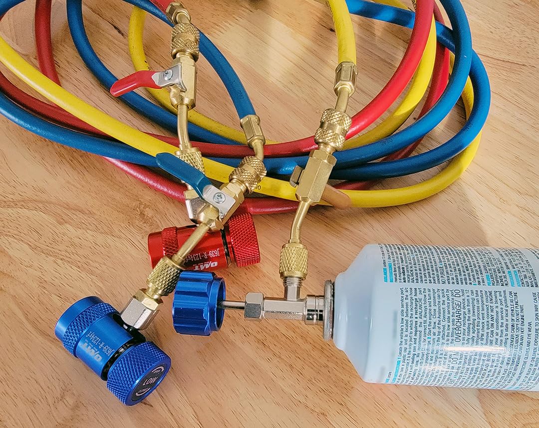 OMT R1234yf Adapter Kit, Quick Couplers w Self-Sealing & Puncture Can Tap | Durable Brass High Low Quick Couplers; 6-Ball Snap Lock O-Rings; Leak-Free Auto HVAC Diagnostics Tool for Pro Techs customer photo 1