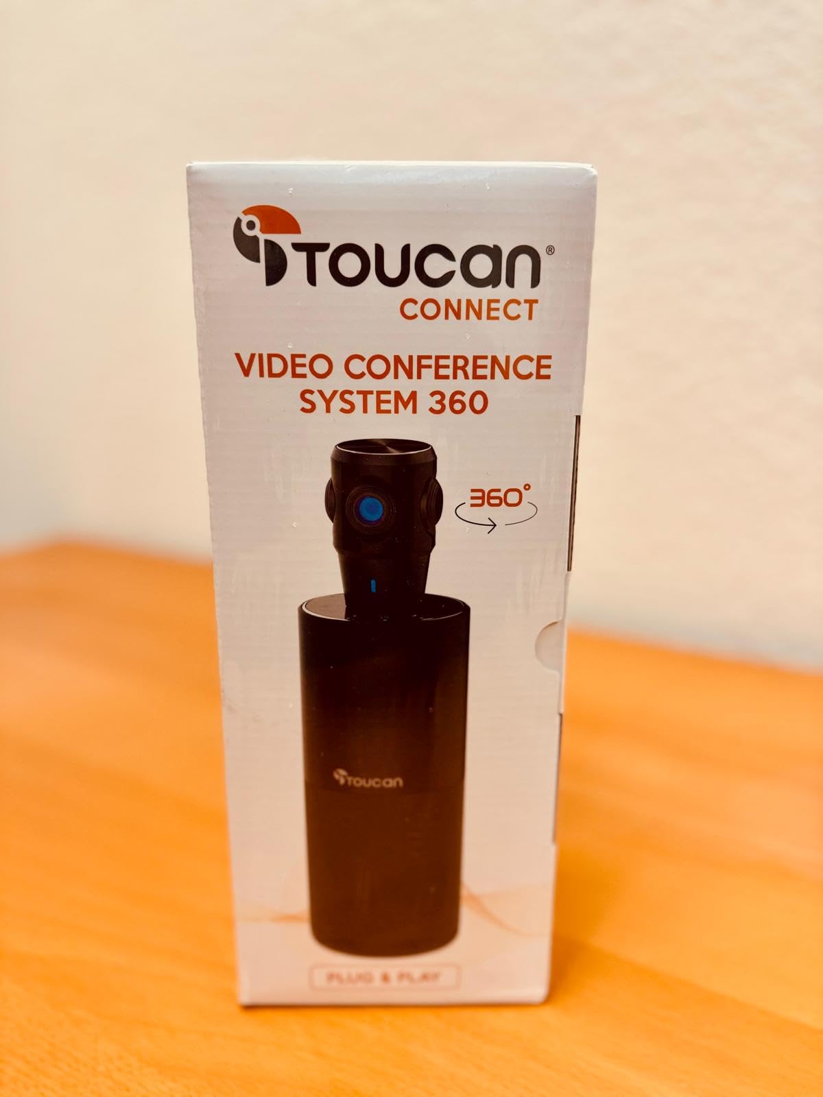 TOUCAN 360-Degree Video Conference Camera, 1080p HD Webcam with 4 Noise Reduction Mics, Speaker, AI Tracking, Works with Zoom, Microsoft Teams and More customer photo 1