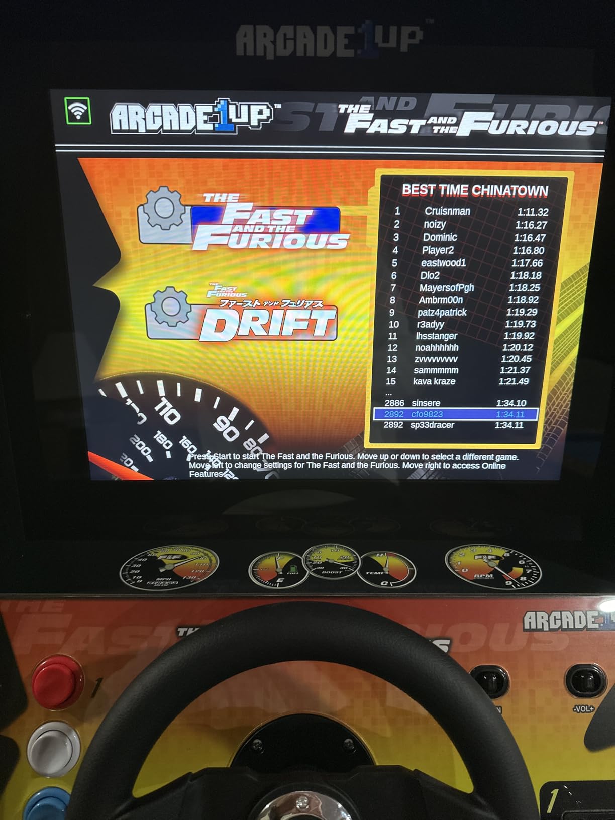The Fast and the Furious Deluxe Arcade Machine, Steering Wheel | Gaming Cabinet with 4-Position Gear Shift and Wi-Fi Leaderboards customer photo 1