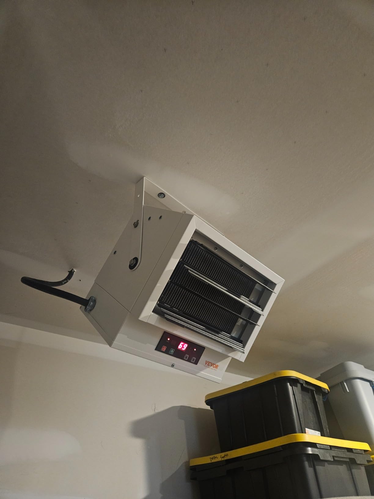 VEVOR Electric Garage Heater, 5000 Watt Digital Fan Forced Wall Ceiling Mount Shop Heater, Remote Control, Overheat Protection, Hardwired Heater with 9 Hour Timer, ETL Listed customer photo 2