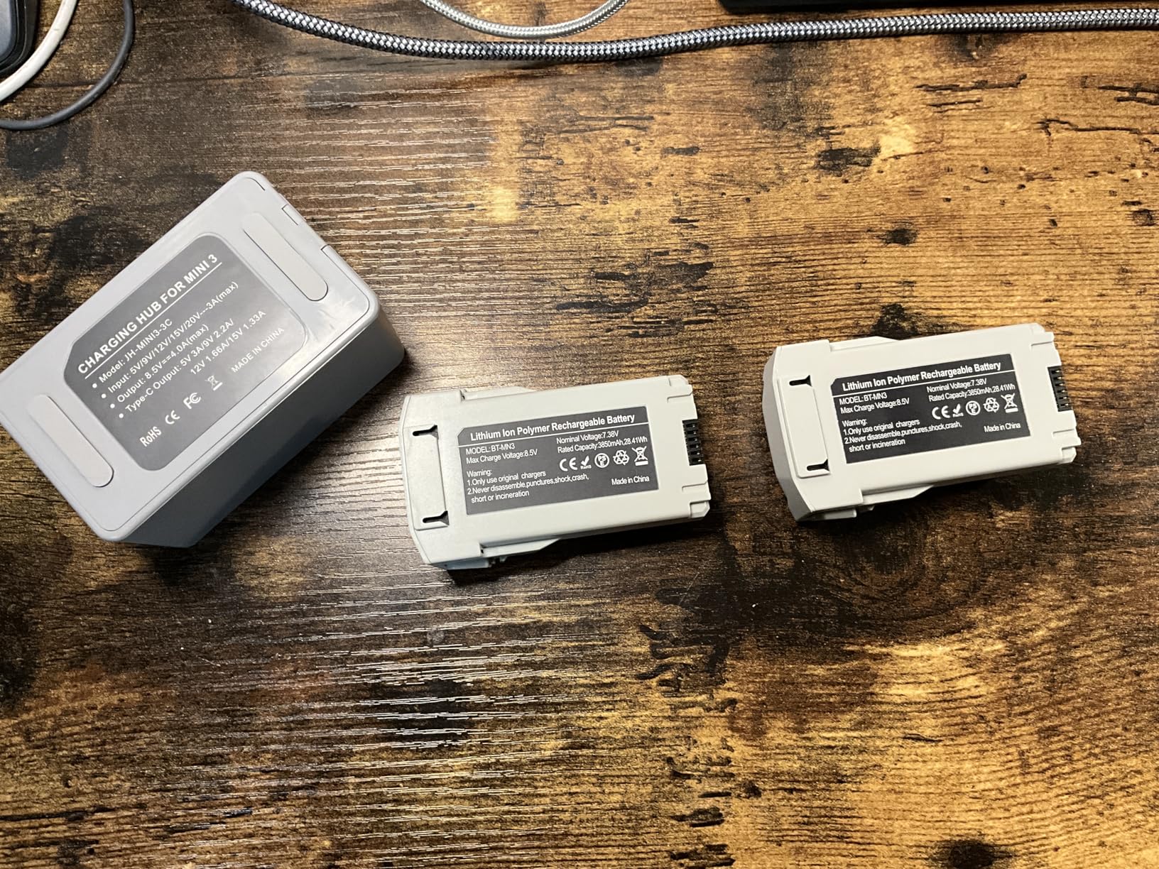 Mini 3 Series Intelligent Flight Battery Plus(2 Packs) with Bi-Directional Charging Hub for DJI Mini 4 Pro/Mini 3/ Mini 3 Pro,3850mAh 47 Mins Flight Time customer photo 2