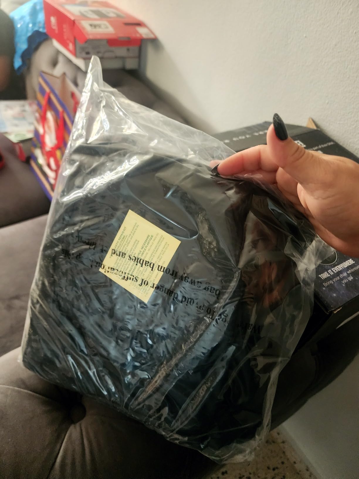 Inflatable Gaming Chair for Kids & Teens with Cup Holders and Side Pocket - This Air Bean Bag Game Chair is The Perfect Furniture for Gamer Room Décor (Gaming Time with Ottoman) customer photo 1