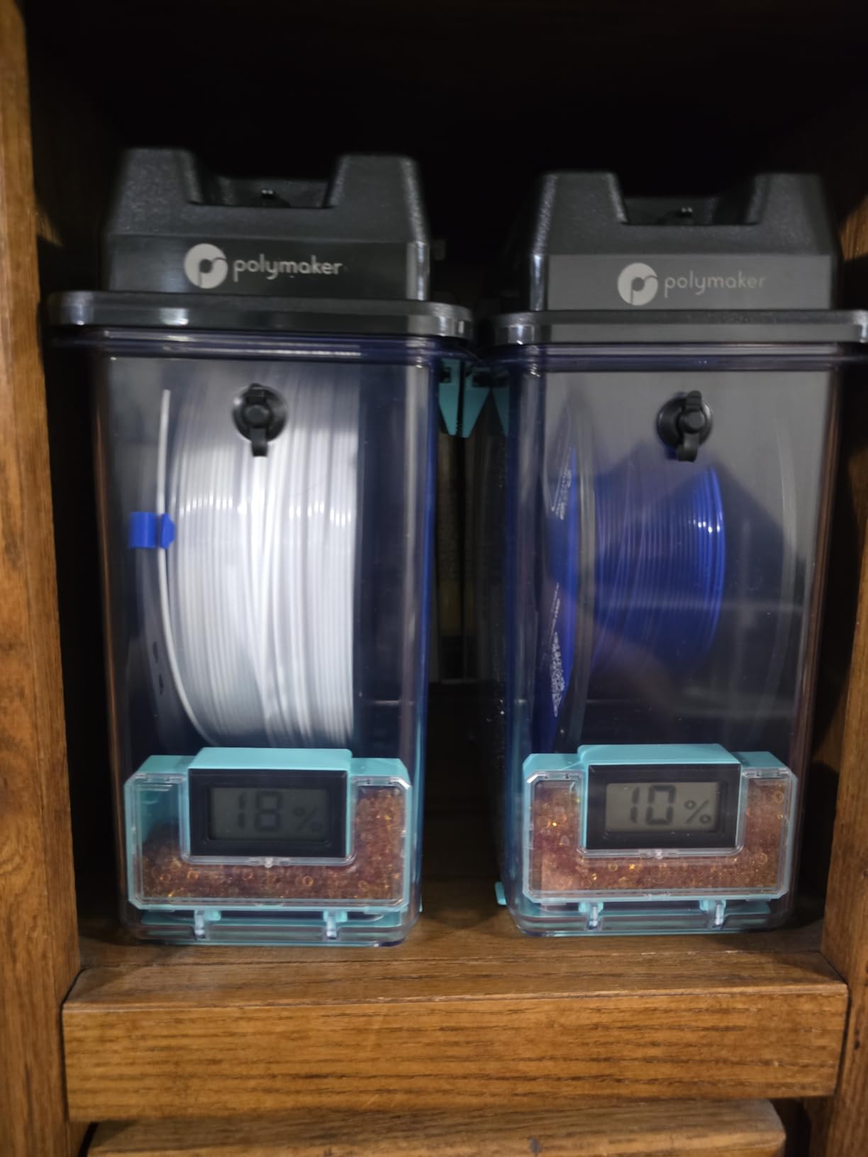 Polydryer Filament Storage Box for 1kg PA Nylon PLA PETG ASA ABS | Feed Filament Directly without Breaking the Seal, Airtight Moisture-Proof with Hygrometer customer photo 1