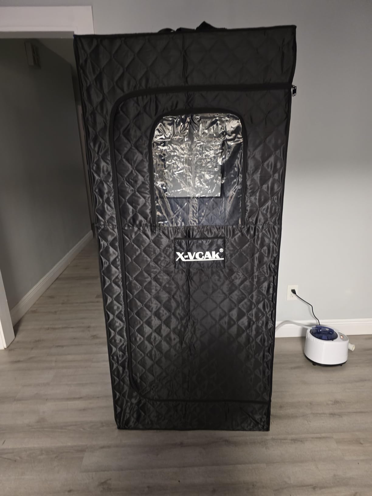 X-Vcak Upgraded Portable Sauna for Home, Relaxation, Steam Sauna for Home with Steamer, Remote Control, Folding Chair, 9 Levels customer photo 2