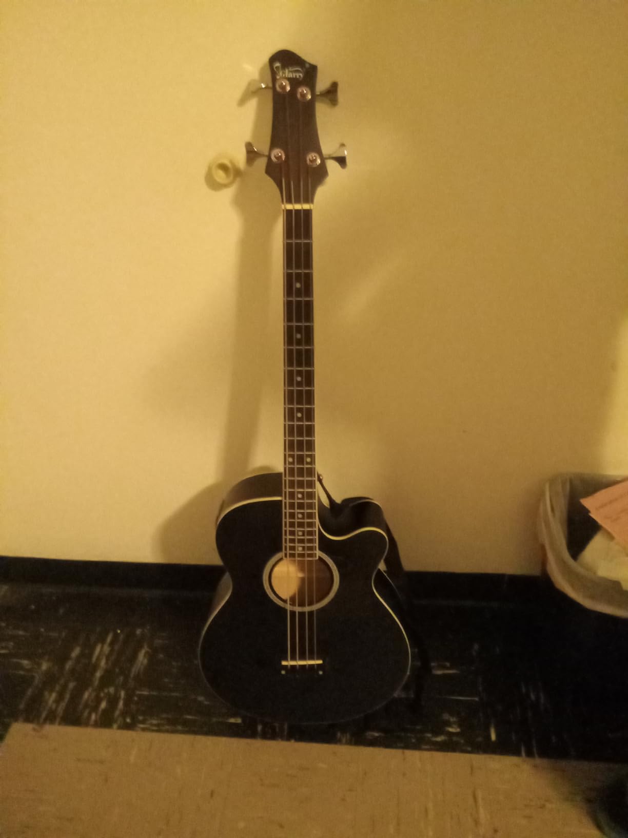 GLARRY Full Size Acoustic Electric Bass Guitar Beginner Kit, Cutaway 4 Strings Electric Acoustic Bass Guitar w/Inbuilt Tuner, Bag, Strap, Picks, Strings, Basswood Bass Guitarra, Matte Black customer photo 2
