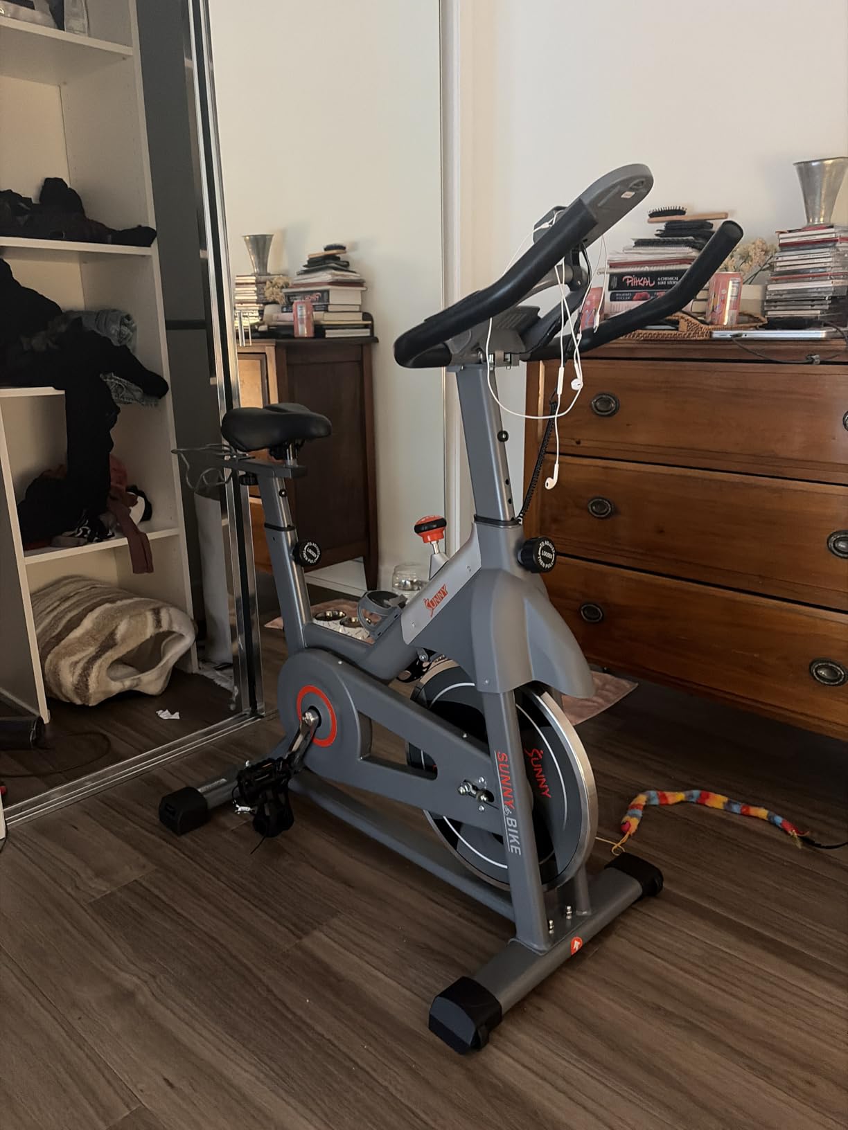Sunny Health & Fitness Smart Cycling Exercise Bike, Free SunnyFit App Connection, Designed for Intensive Cardio Workout at Home, Adjustable Seat & Handlebar for Comfort Riding customer photo 2
