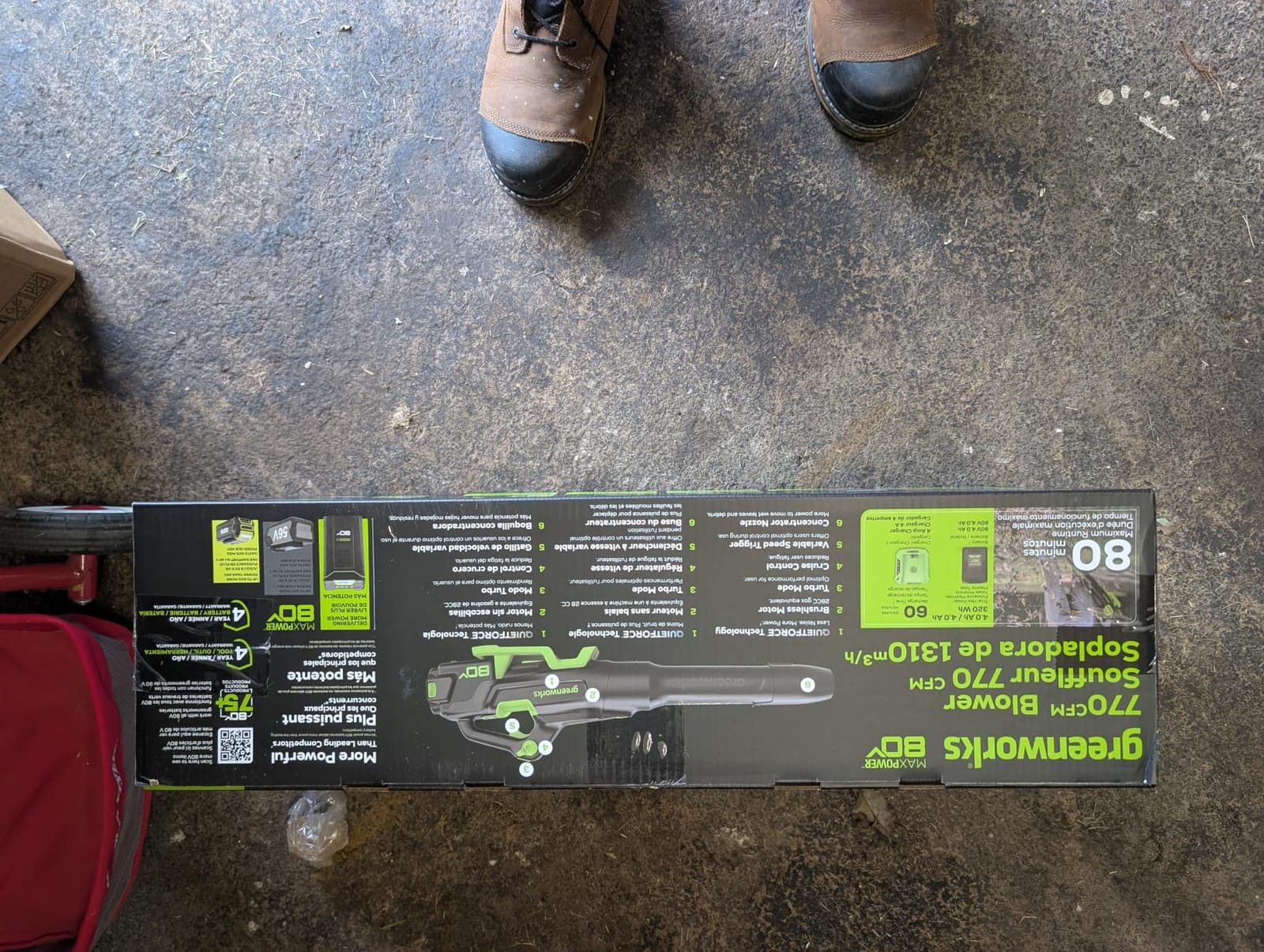 Greenworks 80V Electric Leaf Blower, 770 CFM, 4.0 Ah Battery and Charger customer photo 1
