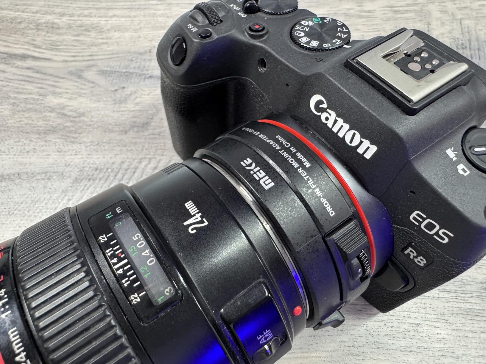 Meike MK-EFTR-C Drop-in Filter Mount Adapter, Canon EF/EF-S to RF | Auto Focus, IS and EXIF Support; includes ND3-ND500 Variable ND and a Clear filter for Canon EOS R-Series Cameras customer photo 1
