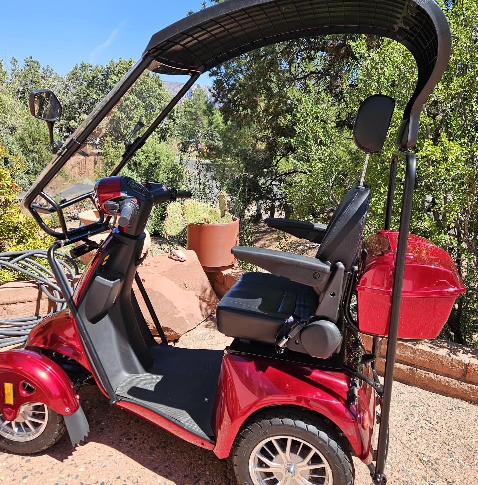 Heavy Duty Mobility Scooter with Roof & Windshield - Electric Powered Wheelchair for Seniors & Adults 500lbs Capacity customer photo 1