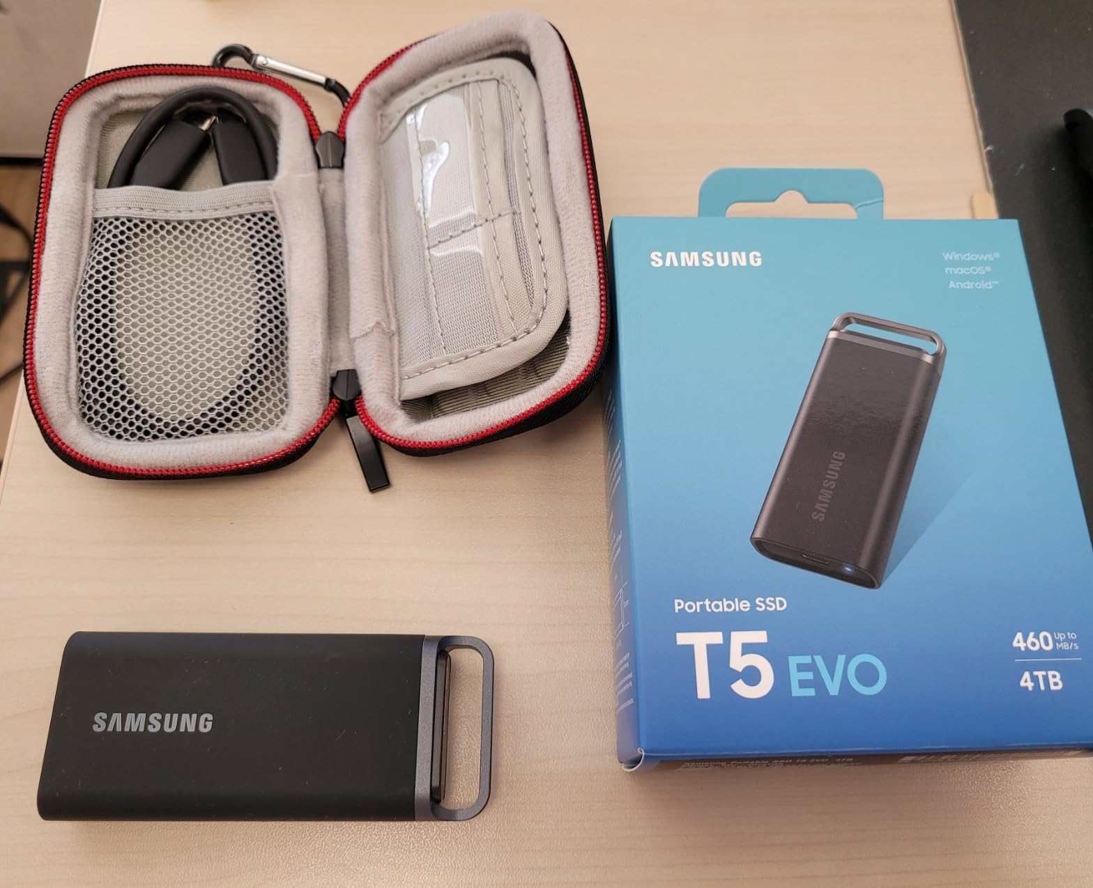 Samsung T5 EVO Portable SSD 4TB, USB 3.2 Gen 1, Up to 460MB/s | External Solid State Drive for Gaming and Content Creation, MU-PH4T0S/AM, Black customer photo 2