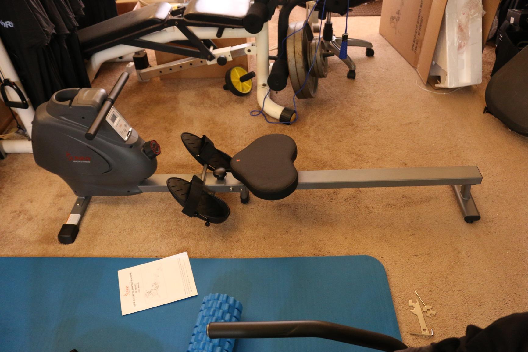Sunny Health & Fitness Magnetic Rowing Machine for Home Exercise, Quiet & Smooth Rower with Compact Storage and Optional Free SunnyFit App Connectivity customer photo 2