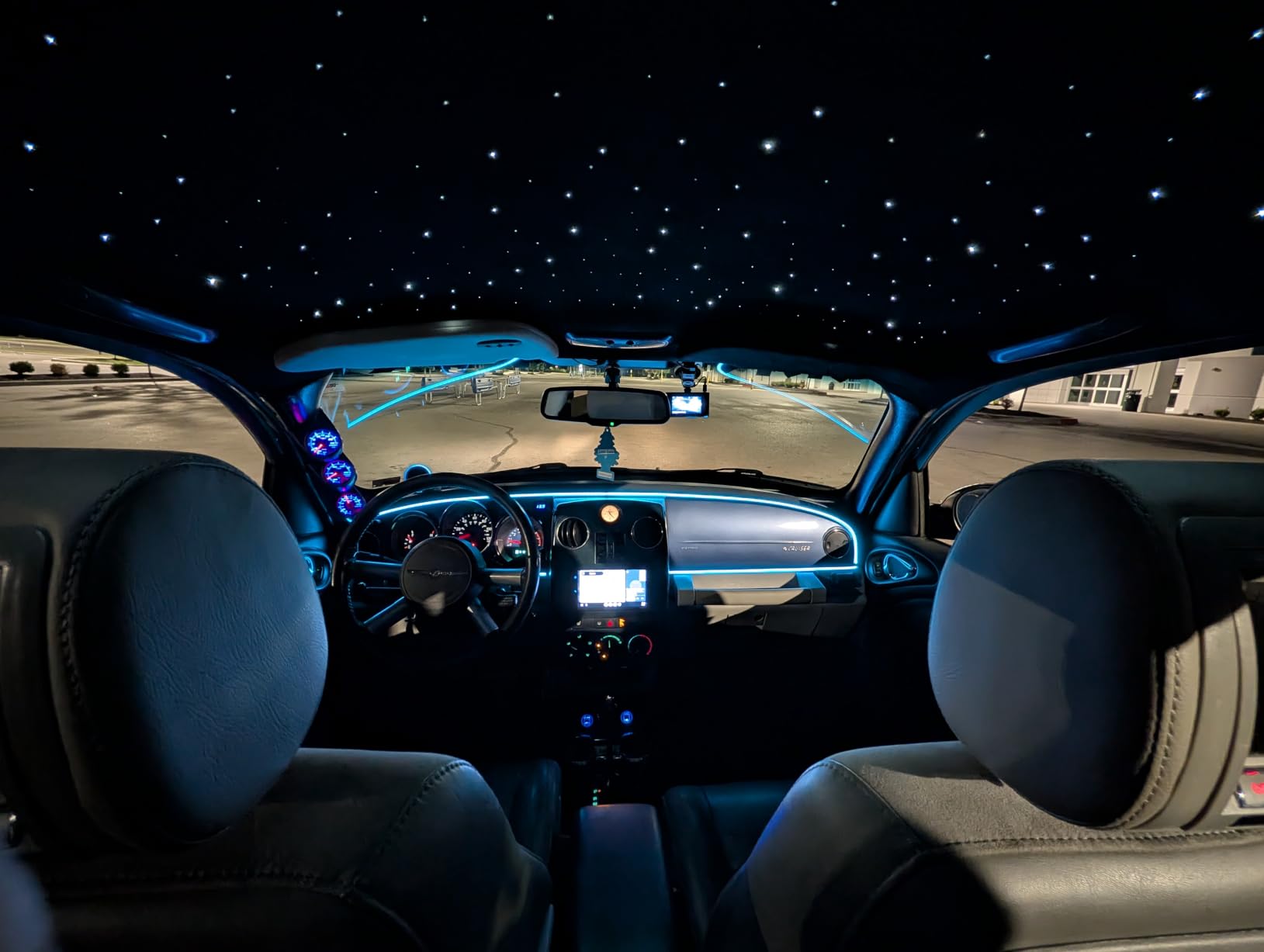 Acrylic Interior Car LED Lights with Remote and Wireless APP 6 in 1, Ambient Lighting Kits Fiber Optic Strip LEDs, 16 Million Colors Music & DIY Function customer photo 1