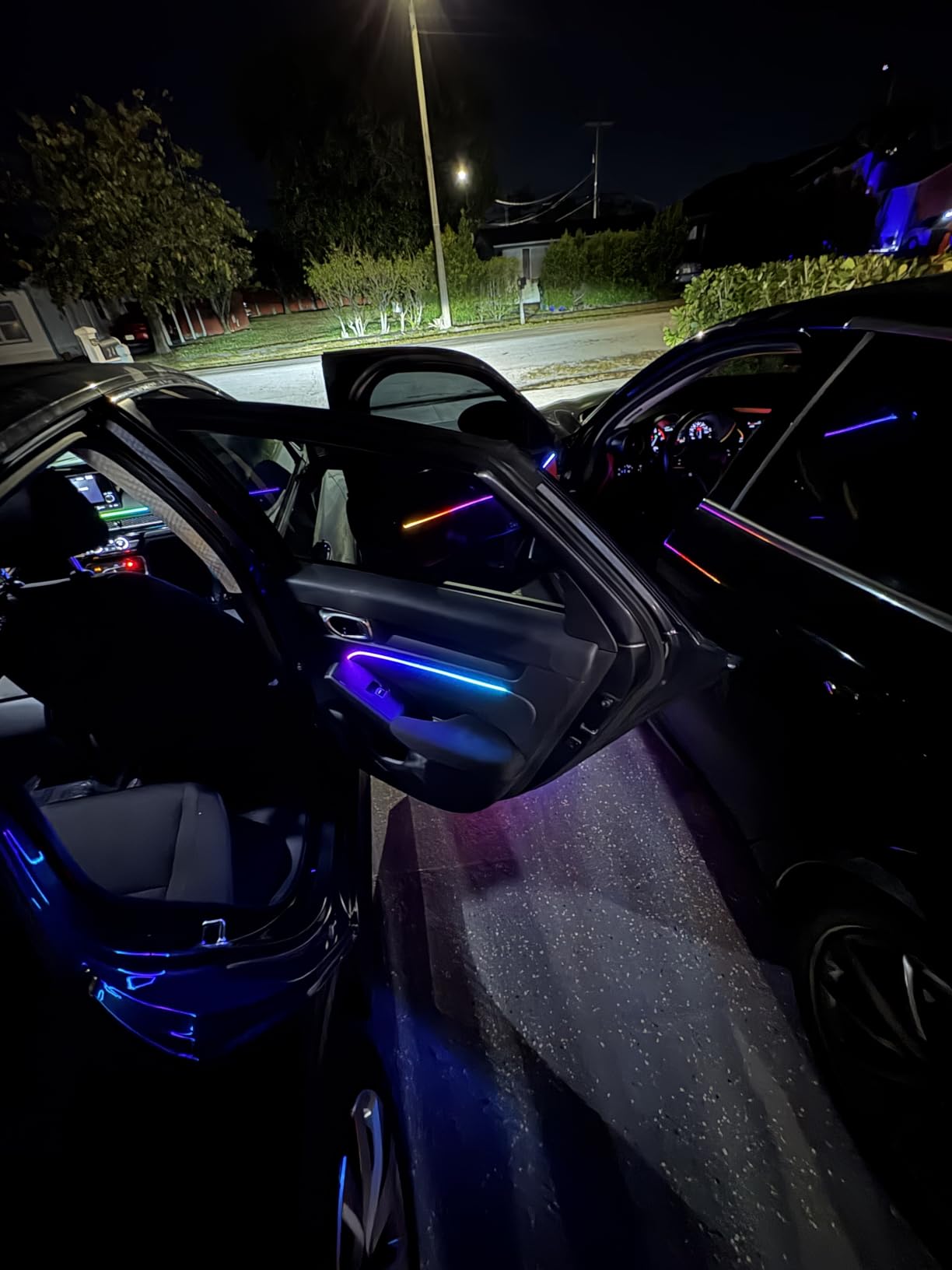 Acrylic Interior Car LED Lights with Remote and Wireless APP 6 in 1, Ambient Lighting Kits Fiber Optic Strip LEDs, 16 Million Colors Music & DIY Function customer photo 2