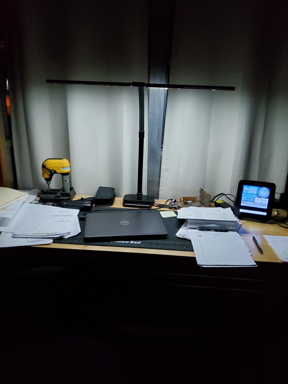 ShineTech LED Desk Lamp, 24W Double Head Desk Light with Wireless Charging, 25 Lighting Modes, USB Port, Dual Swing Arm, Eye-Caring, Auto-Off Timer & Memory Function, for Home Office Dorm Piano Nail customer photo 1