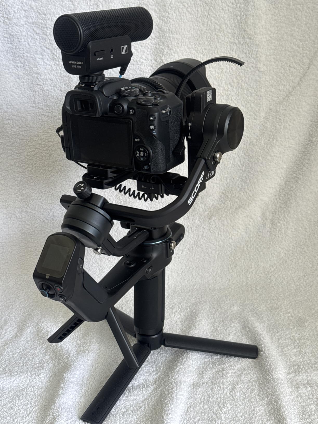 FeiyuTech SCORP 2 Gimbal Stabilizer for DSLR and Mirrorless Camera, Integrated AI Tracking Sensor, 3-Axis Camera Stabilizer for Sony Canon Panasonic Nikon, 2.5kg Payload Touch Screen Vertical Shooting customer photo 2