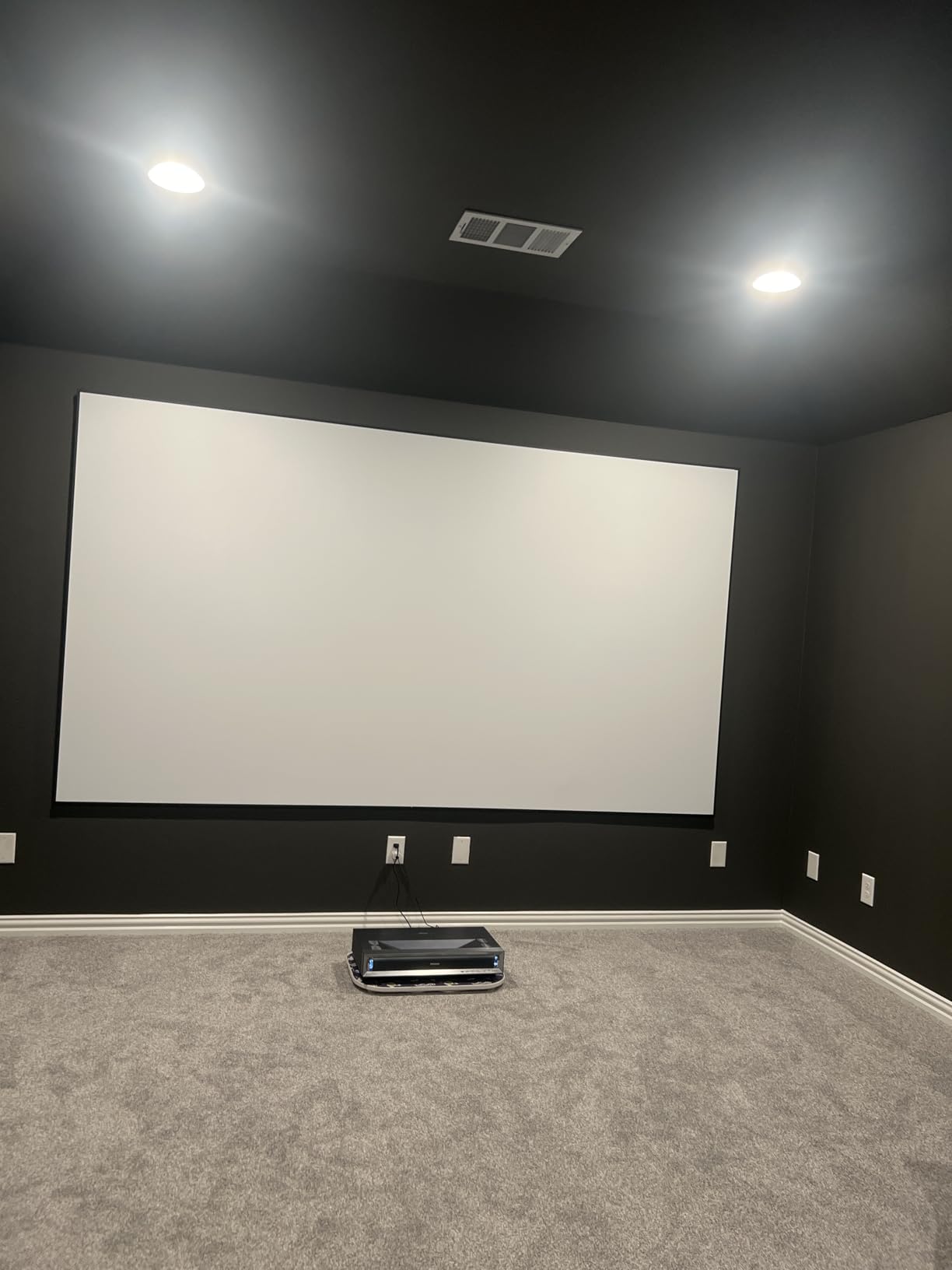 AWOL VISION 120-inch Projector Screen Fixed Frame, 1.3 dB Peak Gain, The Perfect Combo with LTV-2500, 80% Picture Quality Improved, 4K / 8K Ultra HD, Active 3D Wall Mount Projector Screen, MW-120 customer photo 2